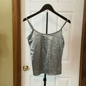New York & Company Shimmering Silver Camisole
